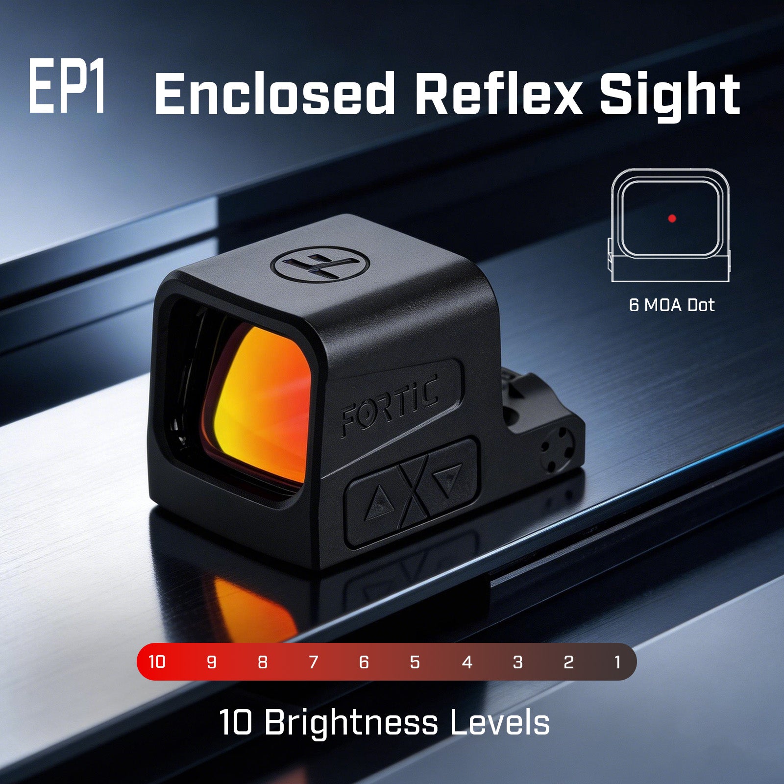 FORTIC EP1 RMSc/K Footprint Enclosed 6MOA Red Dot Sight