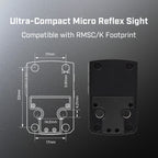FORTIC CP1 RMSc/K Footprint Open 2&32MOA Red Circle Dot Sight