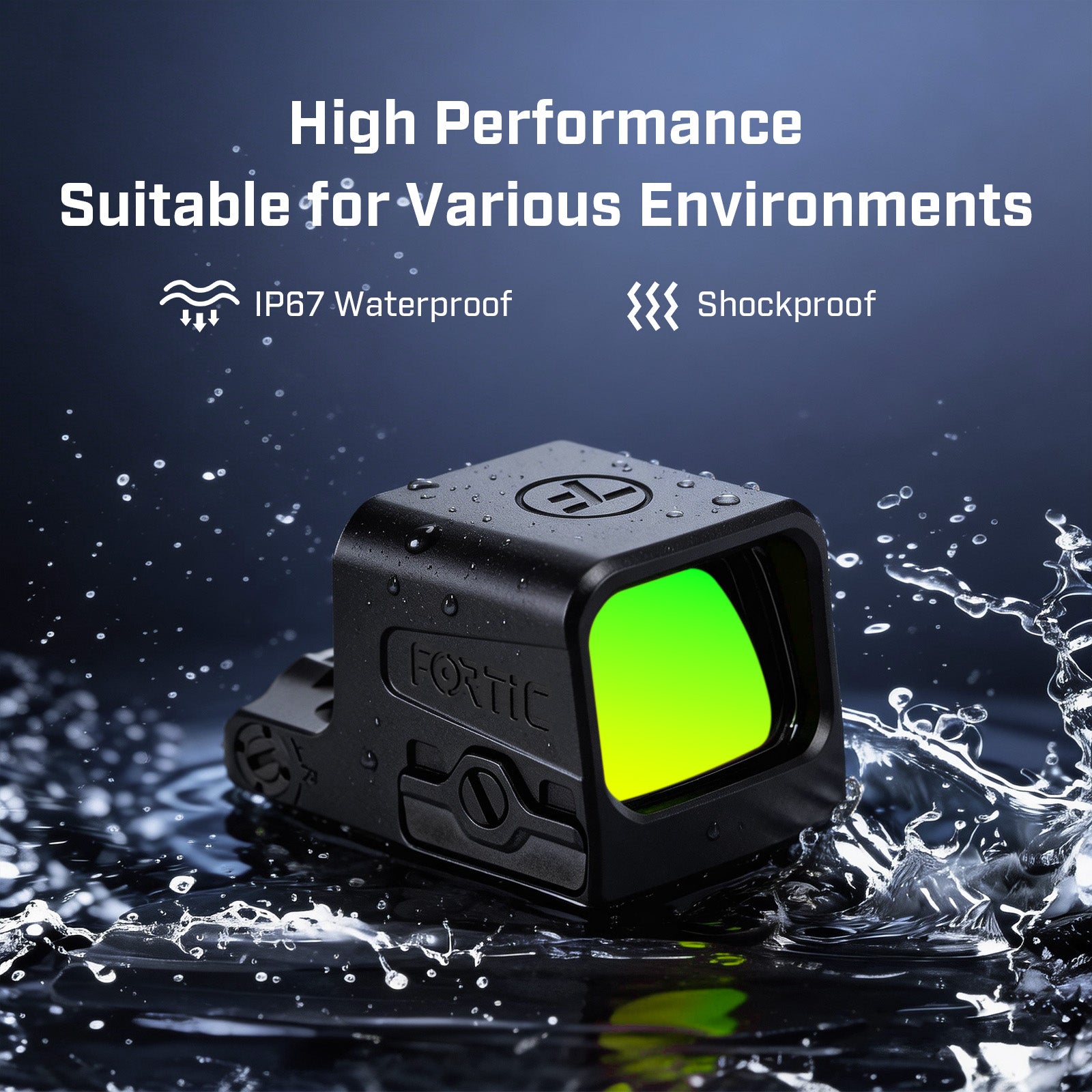 FORTIC EP1 RMSc/K Footprint Enclosed 2&32MOA Green Circle Dot Sight